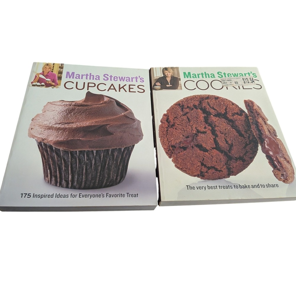 Martha Stewart Cookbook Lot Cookies And Cupcakes Baking Recipe Books Paperback